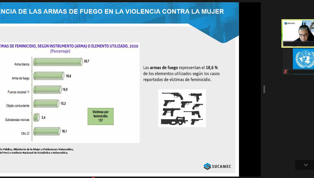 UNLIREC llevó a cabo el seminario web para instituciones de Perú sobre la importancia de control de armas en la prevención de la violencia contra las mujeres