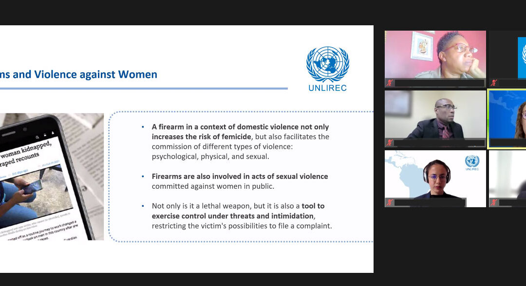 UNLIREC held webinar on the importance of firearms control in preventing armed violence against women in Jamaica