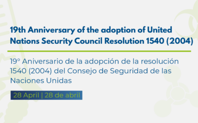 19th Anniversary of the adoption of United Nations Security Council Resolution 1540